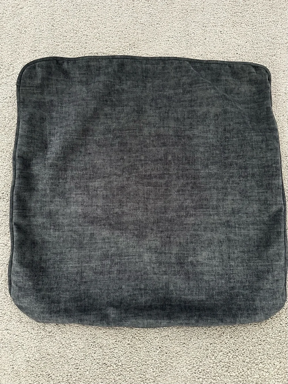 Set of 2 Reversible Decorative Throw Pillow Covers 20 x 20 Grey & Navy